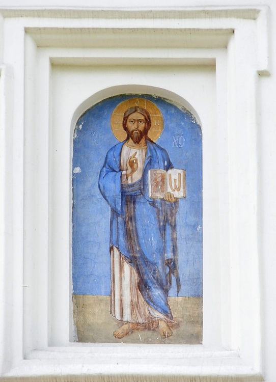 Церковь Ризоположения (Положения ризы Богородицы во Влахерне) в Леонове, Ростокино (Северо-Восточный административный округ (СВАО), г. Москва). архитектурные детали, Изображение над алтарем 