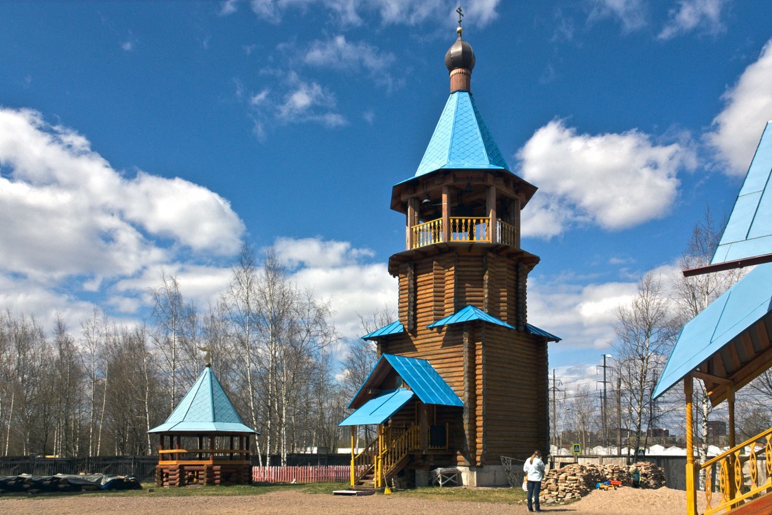 Церковь Иверской иконы Божией Матери, Невский район (Санкт-Петербург, г. Санкт-Петербург). фасады, Колокольня Храма Иверской иконы Божией Матери