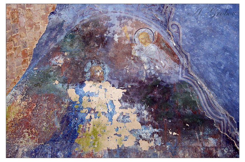 Полянки. Церковь Георгия Победоносца. интерьер и убранство, фреска храма