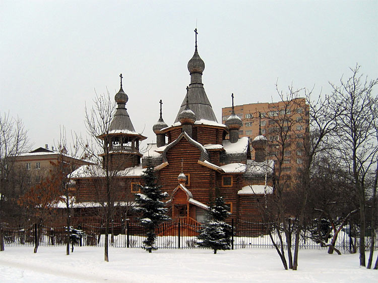 Коптево. Церковь Георгия Победоносца в Коптеве. общий вид в ландшафте