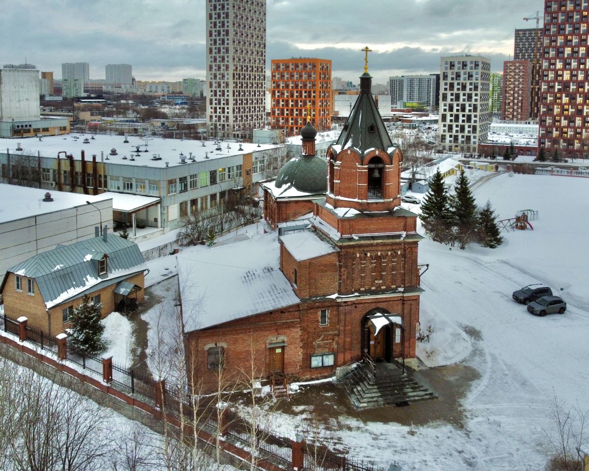 Западное Дегунино. Церковь Сергия Радонежского в Бусинове. фасады, Вид с запада