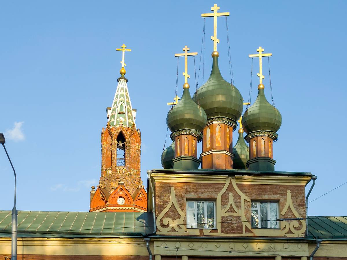 фасады. Бывший Никольский единоверческий монастырь. Надвратная церковь Воздвижения Креста Господня, Преображенское (Восточный административный округ (ВАО), г. Москва)