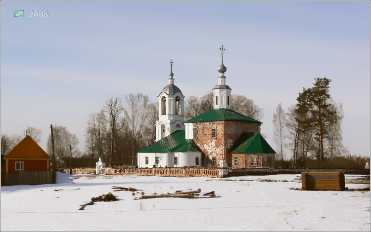 Церковь Преображения Господня, Чамерево (Судогодский район, Владимирская область). фасады, Вид с юго-востока