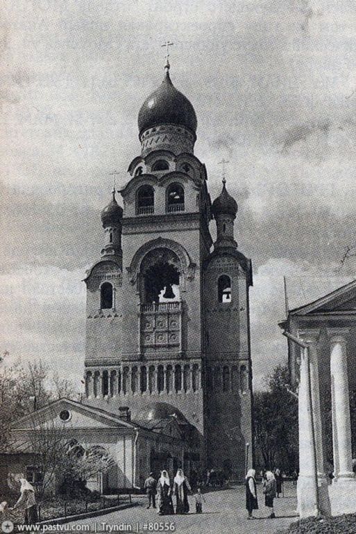 Нижегородский. Церковь Воскресения Христова в колокольне Рогожской общины. архивная фотография, Храм-колокольня Рогожского кладбища.Источник: Журнал Церковь 1914. В 1914 году (направление съемки — запад) Источник http://oldmos.ru/old/photo/view/80556