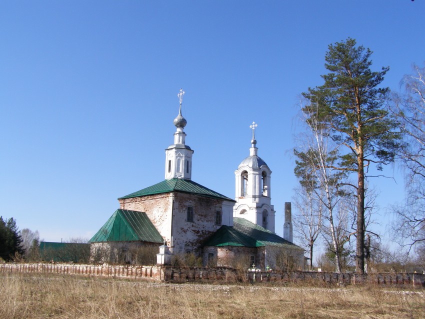Церковь Преображения Господня, Чамерево (Судогодский район, Владимирская область). общий вид в ландшафте