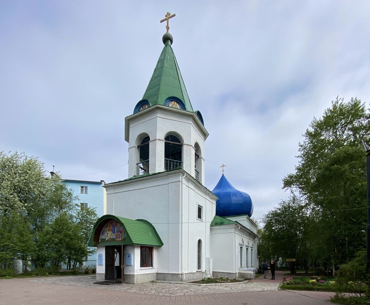 Вид с юго-запада, фасады. Собор Благовещения Пресвятой Богородицы, Кола (Кольский район, Мурманская область)