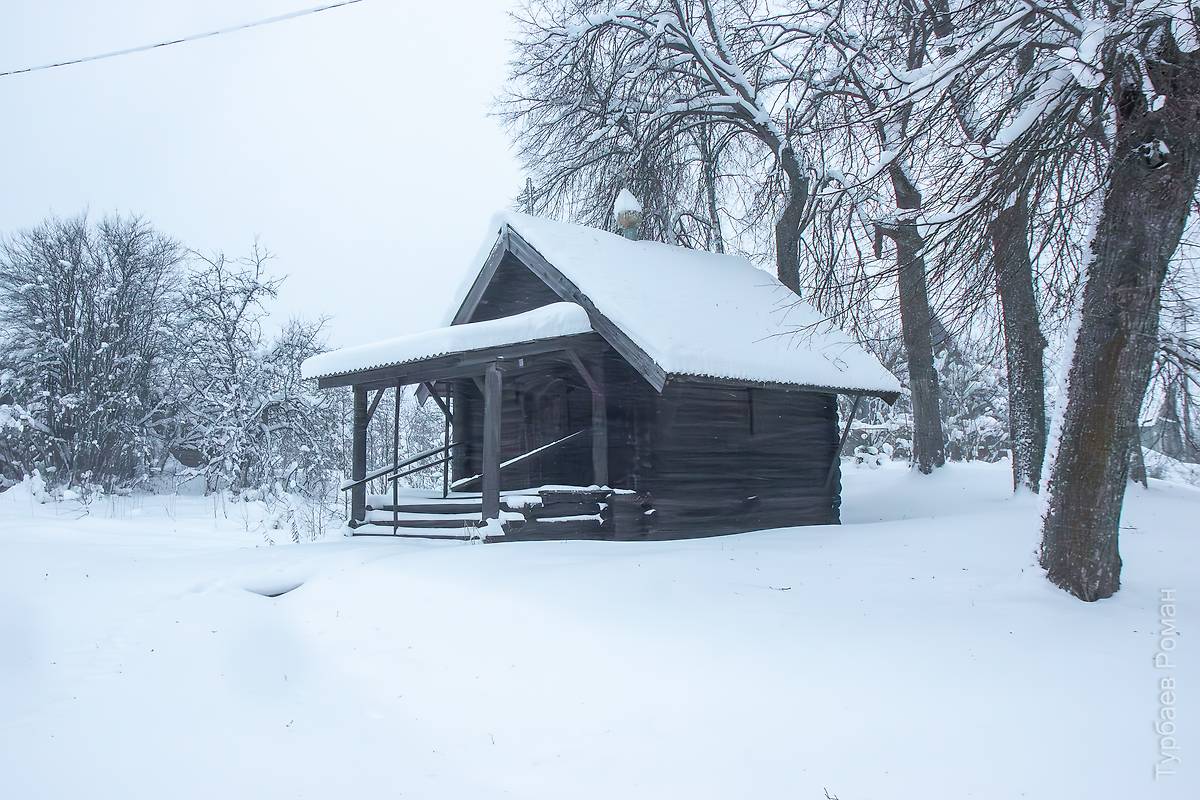 Вид с юга, фасады. Часовня Рождества Пресвятой Богородицы, Горушки (Валдайский район, Новгородская область)