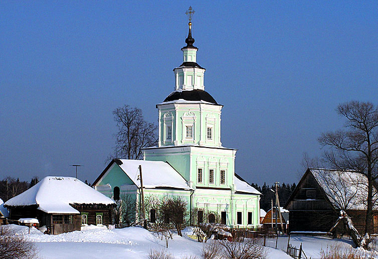 Церковь Сергия Радонежского, Могутово (Наро-Фоминский городской округ, Московская область). общий вид в ландшафте
