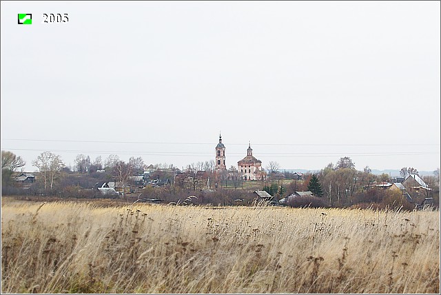 Ильинское. Церковь Иоанна Богослова. общий вид в ландшафте, Панорама с юга
