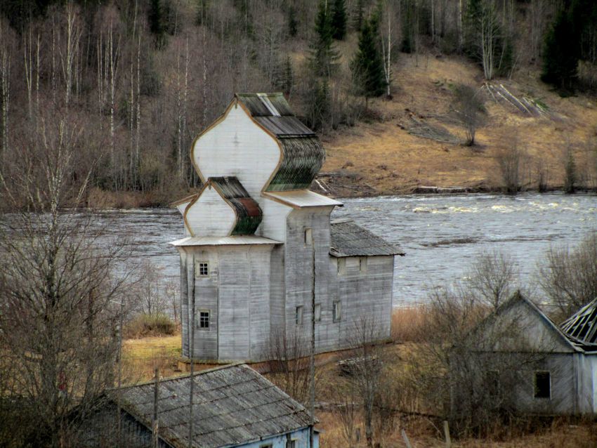 Пустынька. Церковь Благовещения Пресвятой Богородицы. фасады, вид с северо-востока