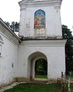 Церковь Спаса Преображения, вид с севера на нижний ярус колокольни		      <br>, Баскаково, Гагаринский район, Смоленская область