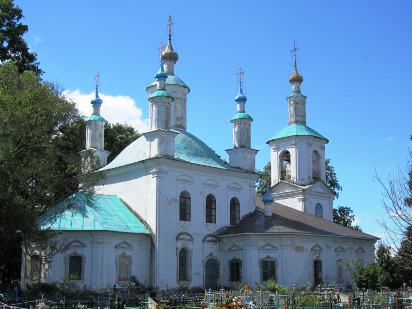 Баскаково. Церковь Спаса Преображения. фасады, вид  с северо-востока