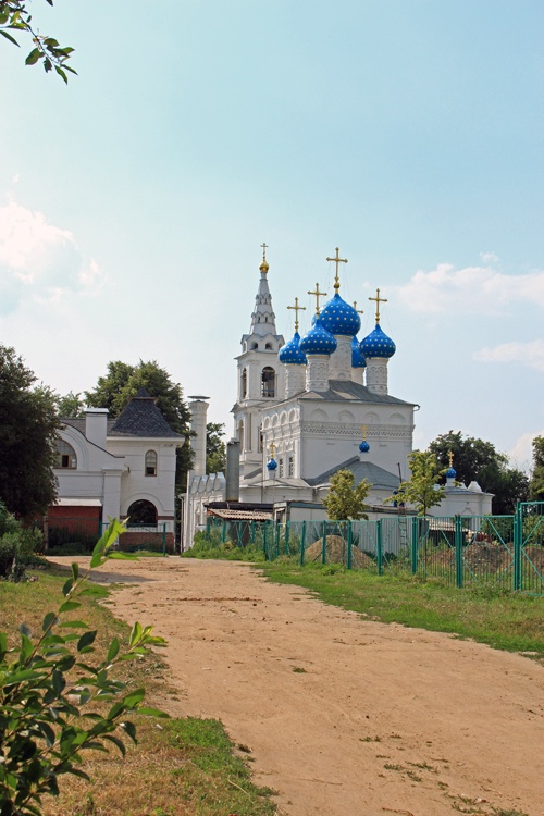 Пушкино. Церковь Николая Чудотворца. общий вид в ландшафте