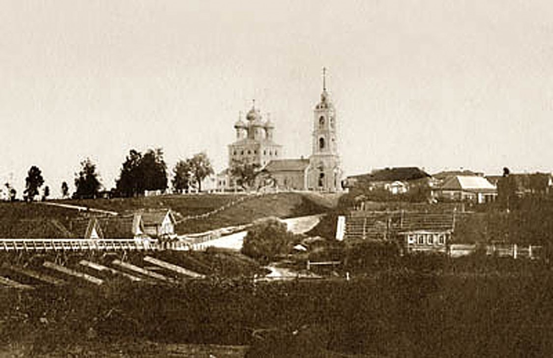 Церковь Николая Чудотворца, Пушкино (Пушкинский район и гг. Ивантеевка, Королёв, Московская область). архивная фотография, до перестройки колокольни в 1884 г.