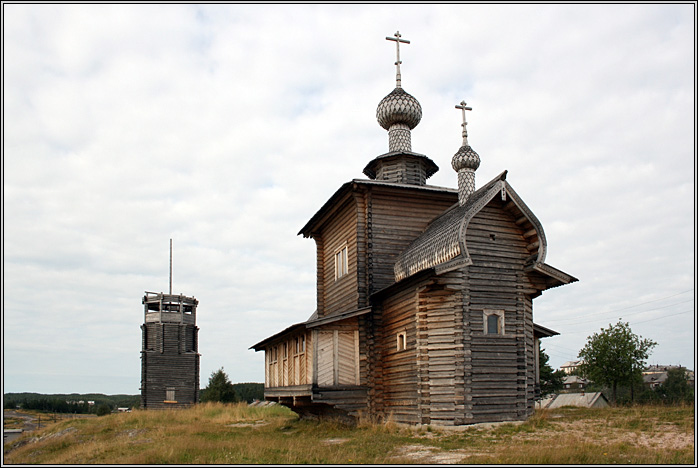 Церковь Варлаама Керетского, Чупа (Лоухский район, Республика Карелия). общий вид в ландшафте