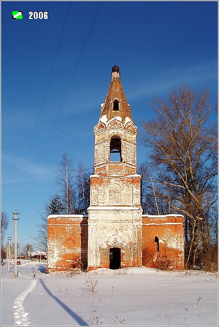 Церковь Боголюбской иконы Божией Матери, Хватачево (Ковровский район и г. Ковров, Владимирская область). фасады, Западный фасад