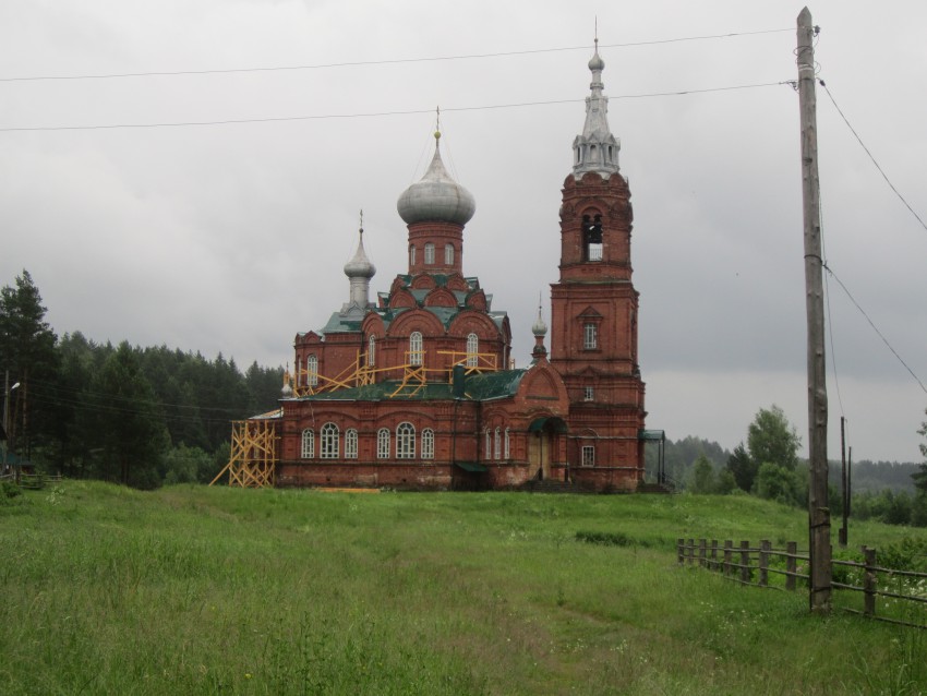 Церковь Рождества Иоанна Предтечи (каменная), Ширково (Пеновский район, Тверская область). общий вид в ландшафте