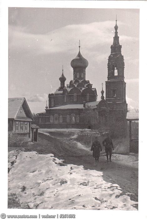 Ширково. Церковь Рождества Иоанна Предтечи (каменная). архивная фотография, Фото с сайта pastvu.ru Фото 1941-1942 гг