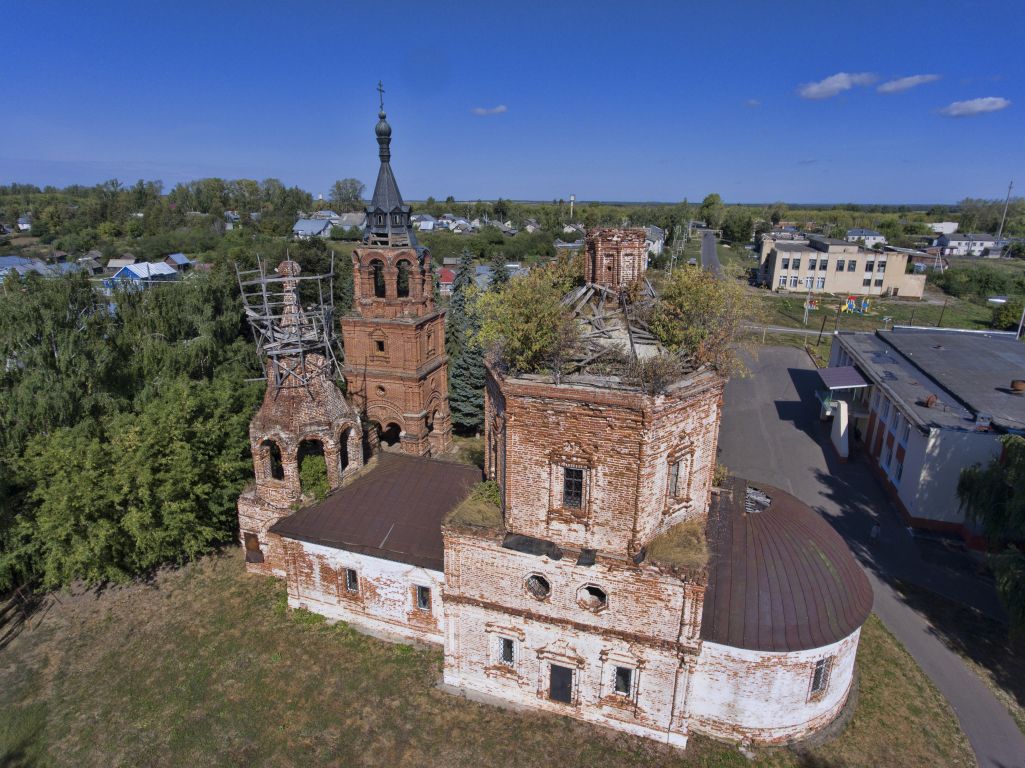 Церковь Казанской иконы Божией Матери, Григорово (Большемурашкинский район, Нижегородская область). общий вид в ландшафте