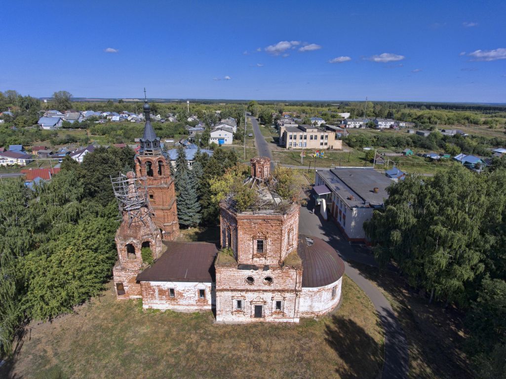 Церковь Казанской иконы Божией Матери, Григорово (Большемурашкинский район, Нижегородская область). общий вид в ландшафте