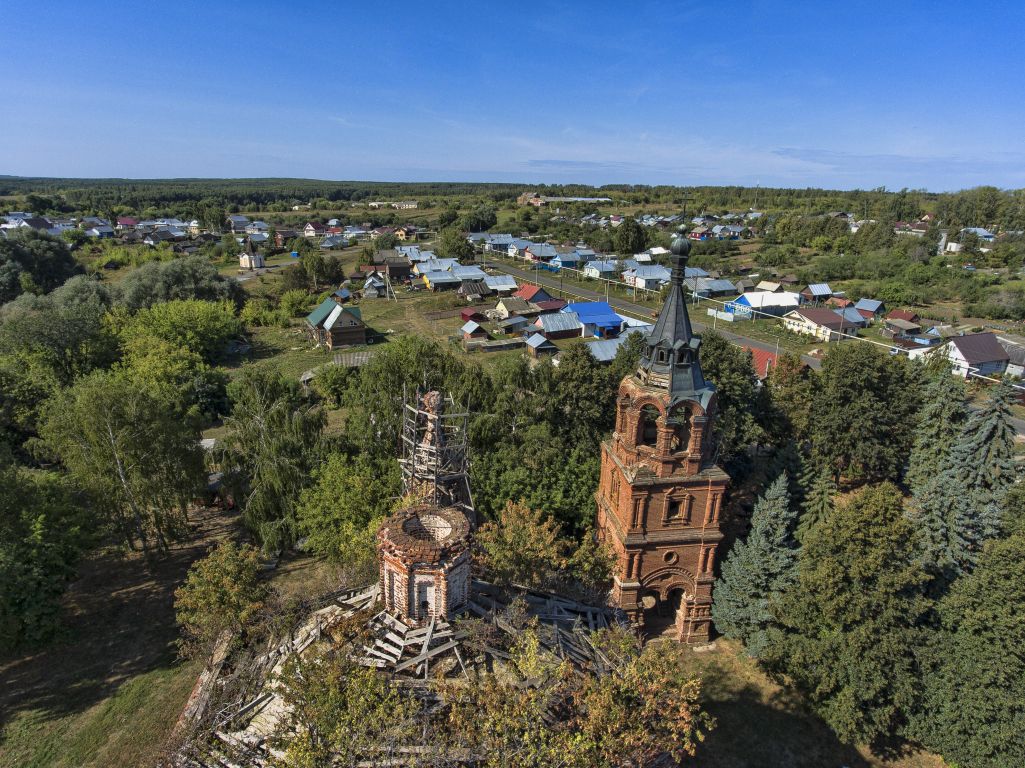 Церковь Казанской иконы Божией Матери, Григорово (Большемурашкинский район, Нижегородская область). общий вид в ландшафте