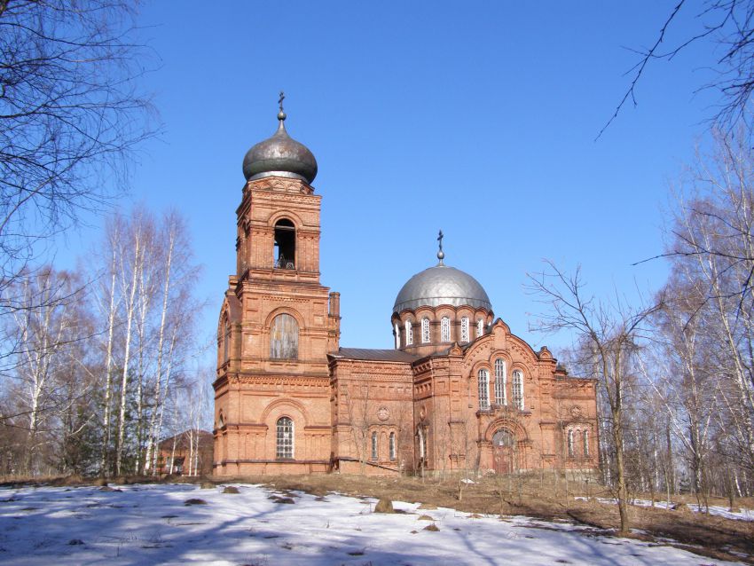 Буланово. Церковь Владимирской иконы Божией Матери. общий вид в ландшафте