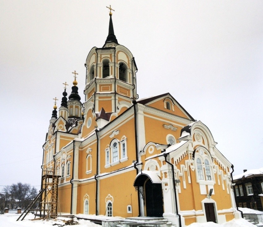 Томск. Церковь Воскресения Христова. фасады, вид с северо-запада