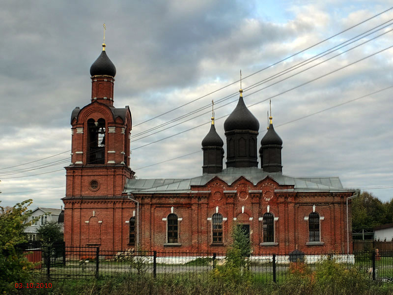 Боршева. Церковь Покрова Пресвятой Богородицы. общий вид в ландшафте