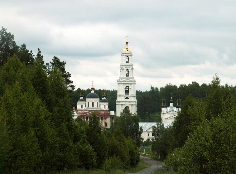 Успенский. Высоковский Ковернинский Успенский мужской монастырь. общий вид в ландшафте