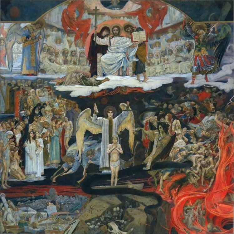 Собор Георгия Победоносца, Гусь-Хрустальный (Гусь-Хрустальный район и г. Гусь-Хрустальный, Владимирская область). интерьер и убранство, Интерьер. Панно В. Васнецова 