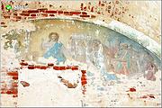 Церковь Воскресения Христова, Интерьер основного объема, западная стена с фрагментами сохранившихся фресок<br>, Старинский Погост, Судогодский район, Владимирская область