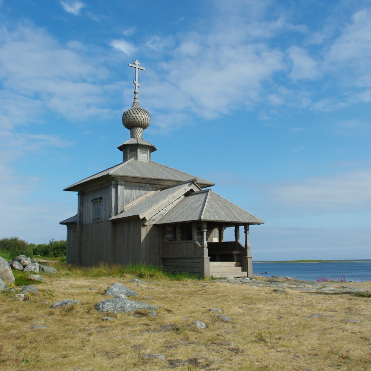 Большой Заяцкий, остров. Спасо-Преображенский Соловецкий монастырь. Андреевская пустынь. Церковь Андрея Первозванного. фасады, вид с северо-запада