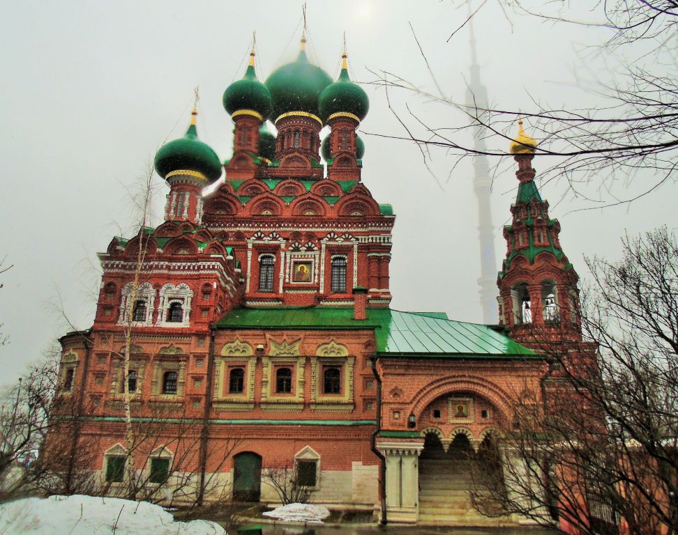 Церковь Троицы Живоначальной в Останкине, Останкинский (Северо-Восточный административный округ (СВАО), г. Москва). фасады