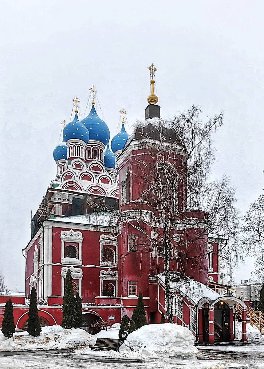 фасады. Церковь Тихвинской иконы Божией Матери в Алексеевском, Алексеевский (Северо-Восточный административный округ (СВАО), г. Москва)