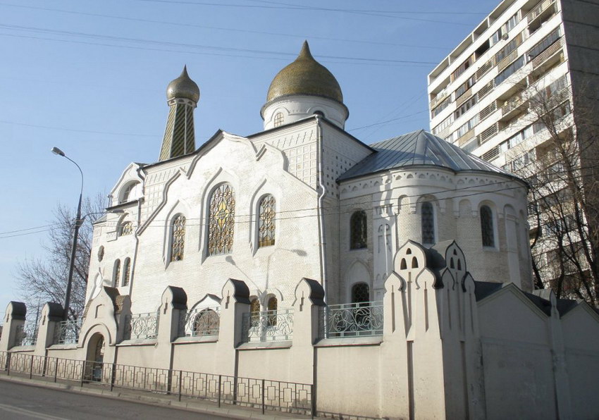 Церковь Покрова Пресвятой Богородицы Покрово-Успенской старообрядческой общины, Басманный (Центральный административный округ (ЦАО), г. Москва). фасады, Вид  с  юго-востока