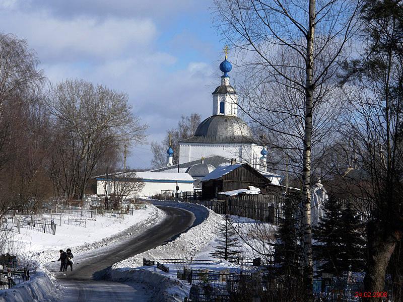 Галич. Церковь Космы и Дамиана на Козьмодемьянском погосте. общий вид в ландшафте