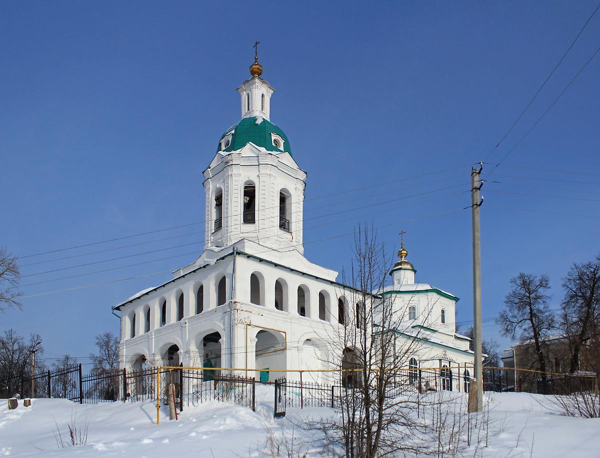 Вид с юга, фасады. Церковь Троицы Живоначальной, Касимов (Касимовский район и г. Касимов, Рязанская область)