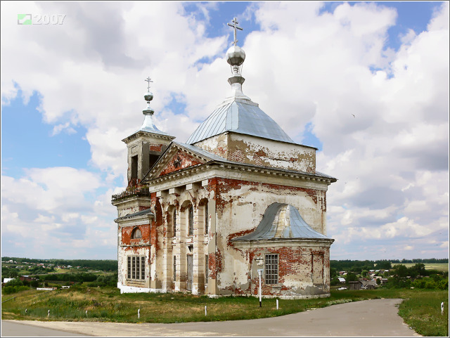 Церковь Успения Пресвятой Богородицы, Ермолово (Касимовский район и г. Касимов, Рязанская область). фасады, Вид с юго-востока