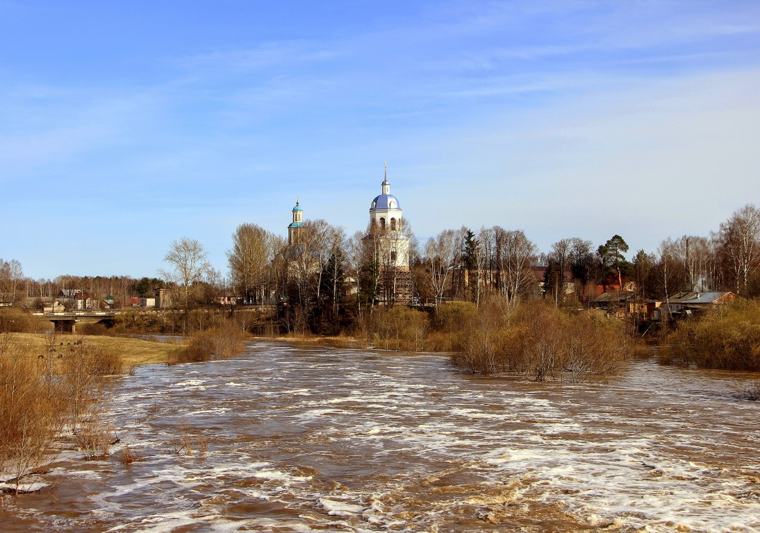 Нижнеивкино. Церковь Рождества Пресвятой Богородицы. общий вид в ландшафте