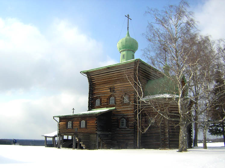 Церковь Николая Чудотворца, Нижний Починок (Опаринский район, Кировская область). общий вид в ландшафте