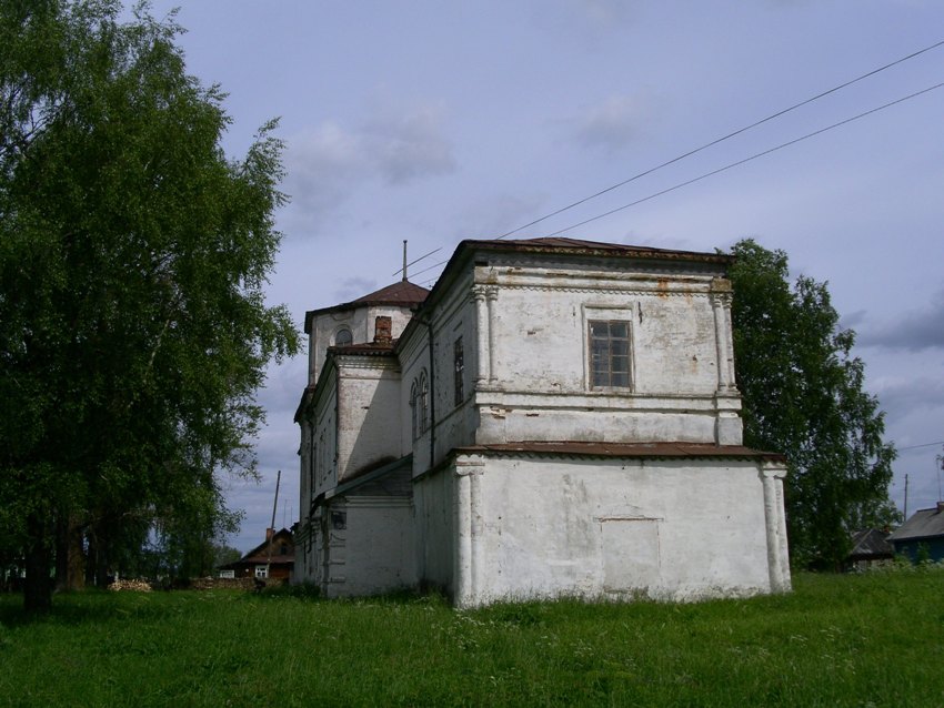 Лальск. Церковь Спаса Преображения. фасады, вид с запада