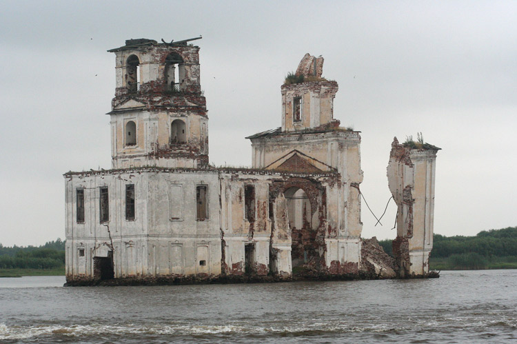 Церковь Рождества Христова, Крохино (акватория Шекснинского водохранилища) (Белозерский район, Вологодская область). фасады