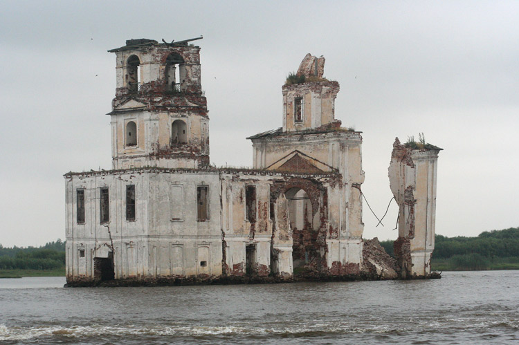 Крохино (акватория Шекснинского водохранилища). Церковь Рождества Христова. фасады