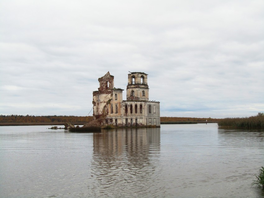 Церковь Рождества Христова, Крохино (акватория Шекснинского водохранилища) (Белозерский район, Вологодская область). фасады, вид с северо-востока
