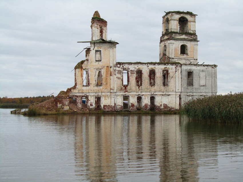 Церковь Рождества Христова, Крохино (акватория Шекснинского водохранилища) (Белозерский район, Вологодская область). фасады, северный фасад
