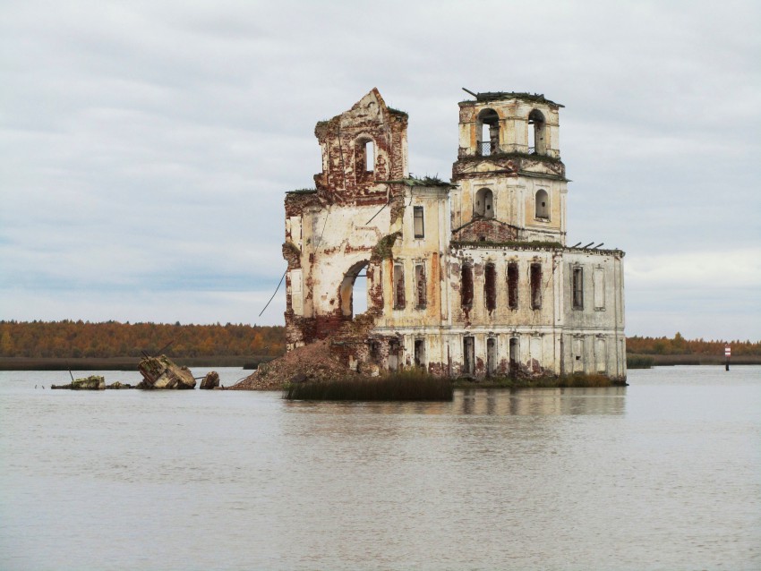 Церковь Рождества Христова, Крохино (акватория Шекснинского водохранилища) (Белозерский район, Вологодская область). фасады