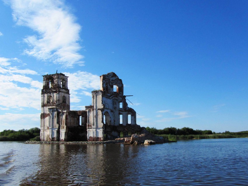 Крохино (акватория Шекснинского водохранилища). Церковь Рождества Христова. фасады, вид с юго-востока