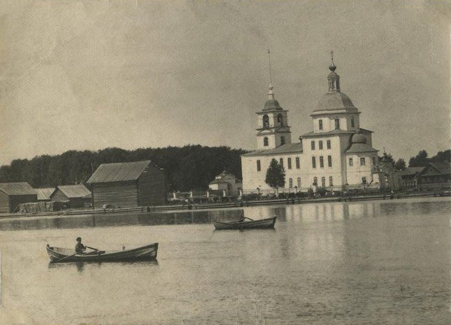 Крохино (акватория Шекснинского водохранилища). Церковь Рождества Христова. архивная фотография, Фото начала ХХ века из фондов Белозерского областного краеведческого музея