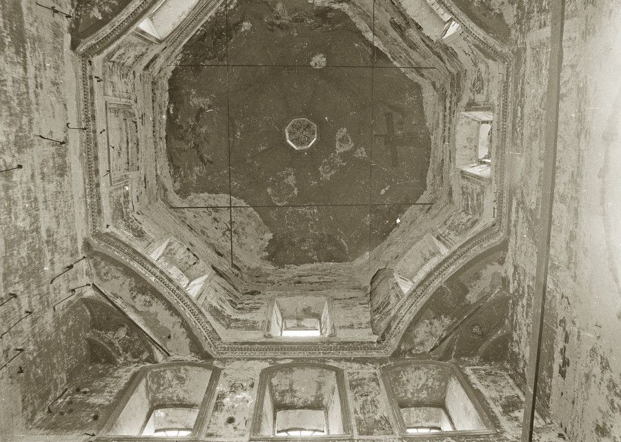 архивная фотография. Церковь Рождества Христова, Крохино (акватория Шекснинского водохранилища) (Белозерский район, Вологодская область)