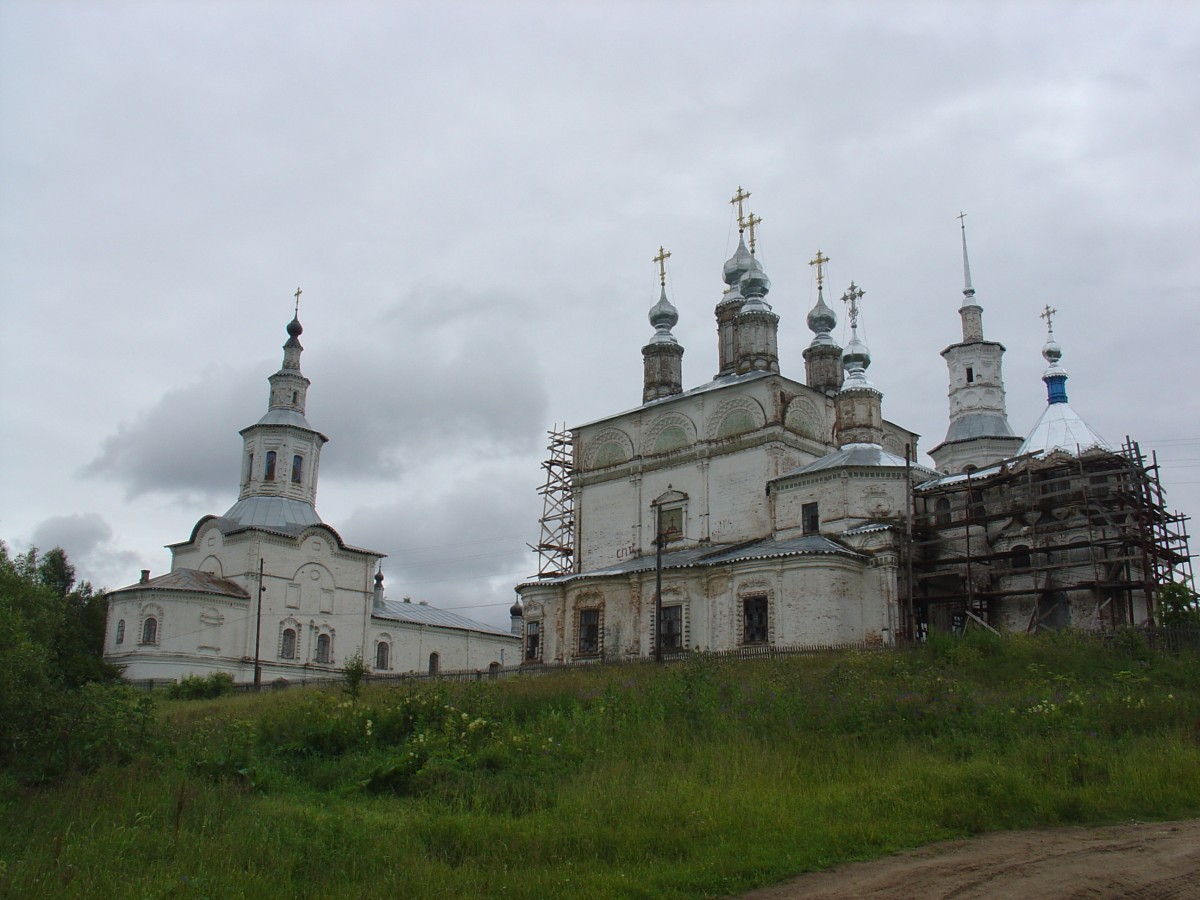 Ансамбль Воскресенского собора с колокольней и Благовещенской церкви, Лальск (Лузский район, Кировская область). фасады